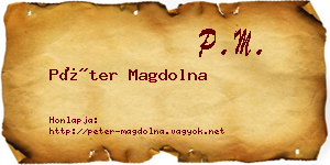 Péter Magdolna névjegykártya