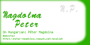 magdolna peter business card