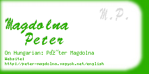 magdolna peter business card